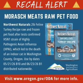 Recall alert for freeze dried food