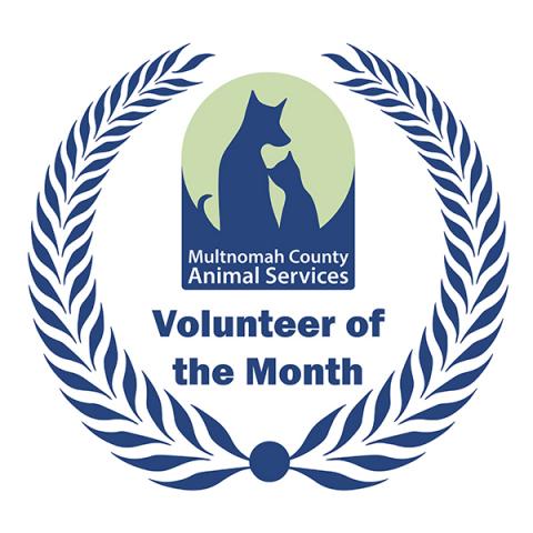 the Volunteer of the Month emblem